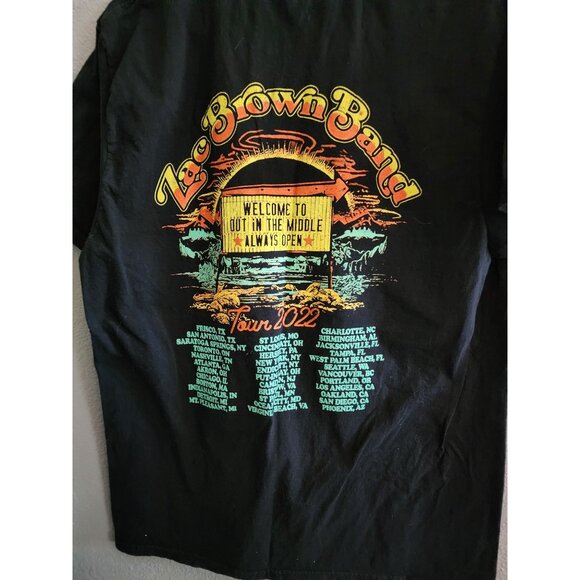 Zac Brown Band "Out In The Middle" Tour 2022 T-Shirt Large - Picture 6 of 10